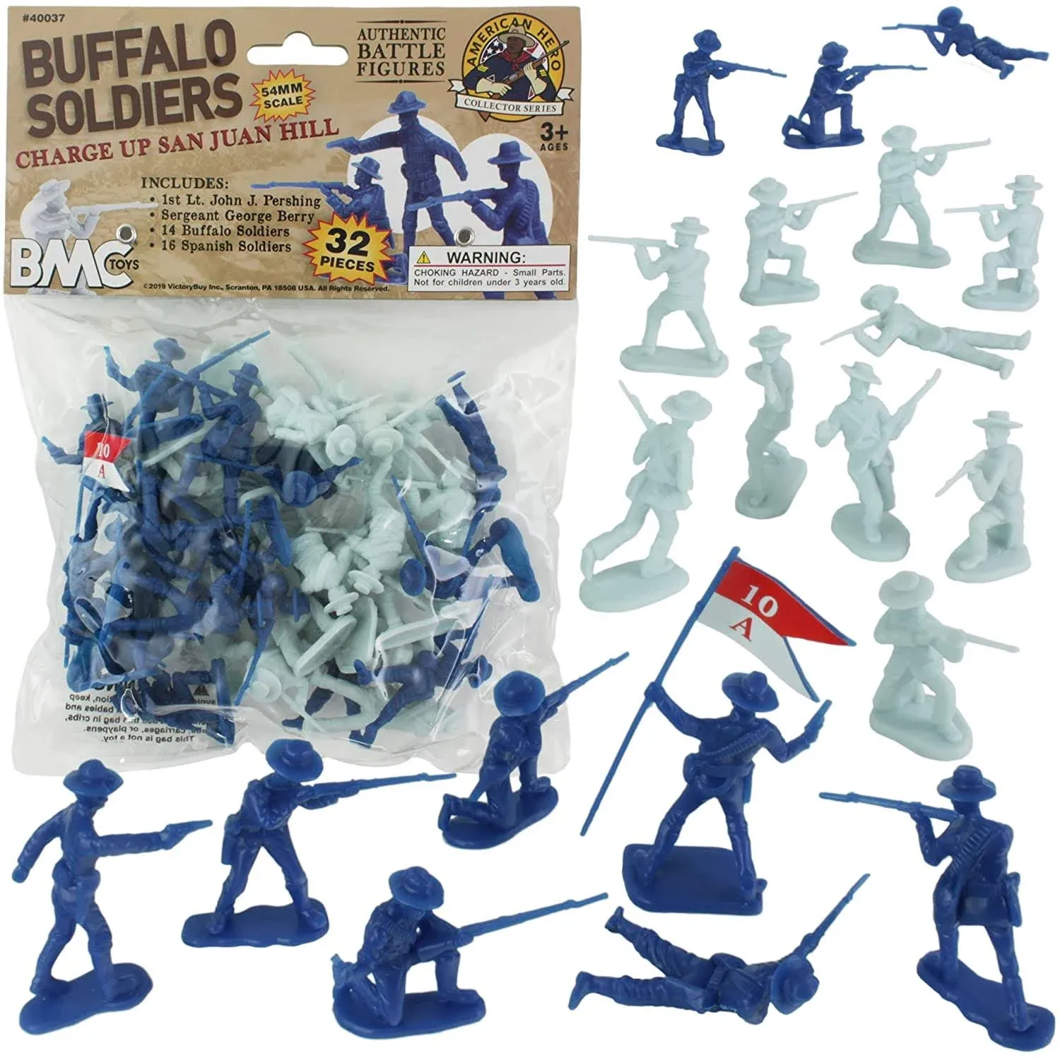 BMC Buffalo Soldiers Charge Up San Juan Hill - 32pc Soldier Figures