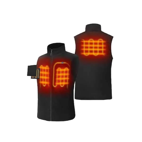 Men Heated Fleece Vest 10 Hrs of Heat