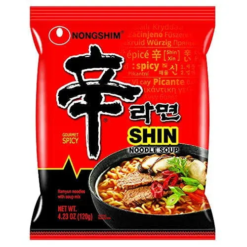 Nong Shim Shin Ramyun Noodle Soup (Hot And Spicy) 120G x 5 packs