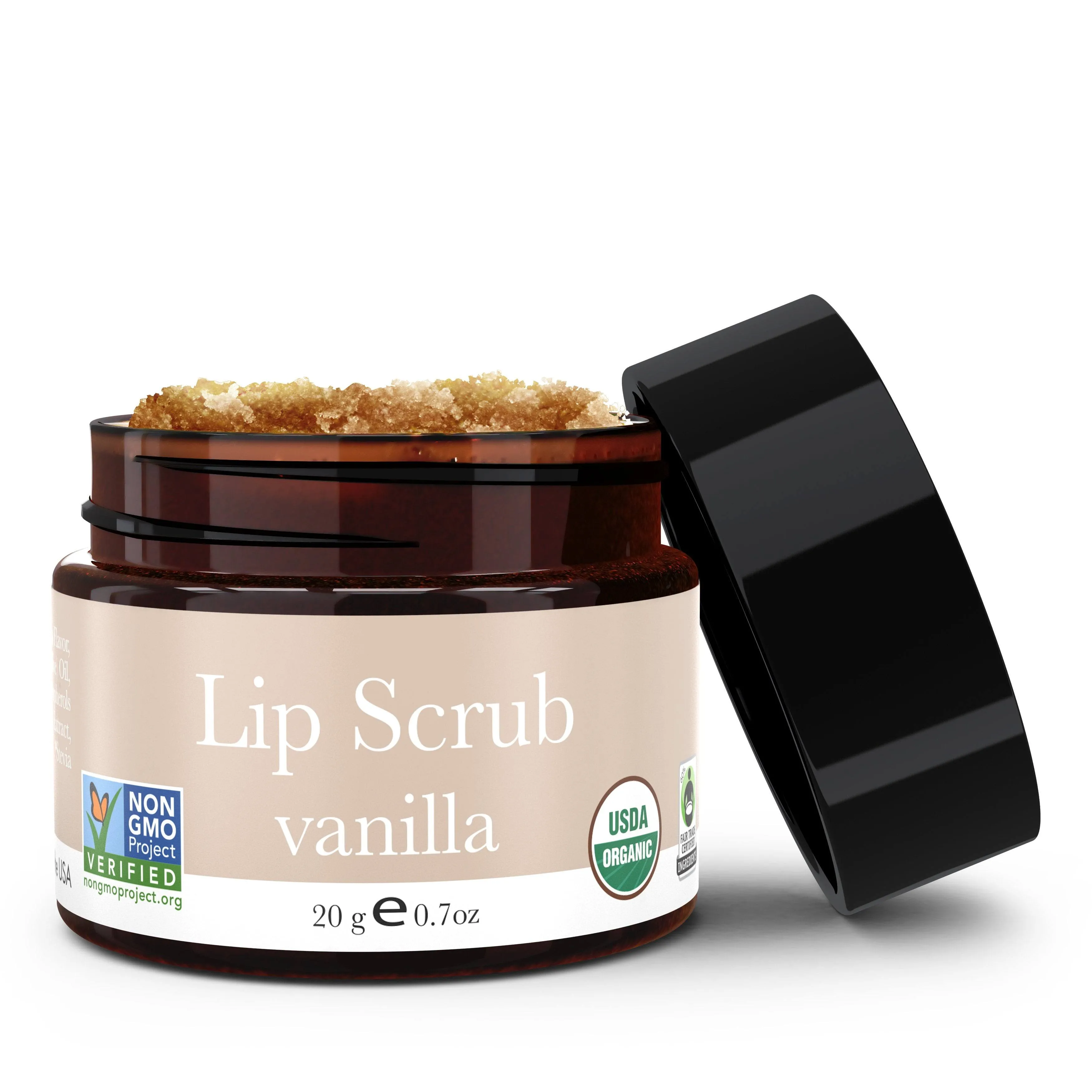 Beauty by Earth USDA Organic Lip Scrub Vanilla - USA Made All Natural Lip