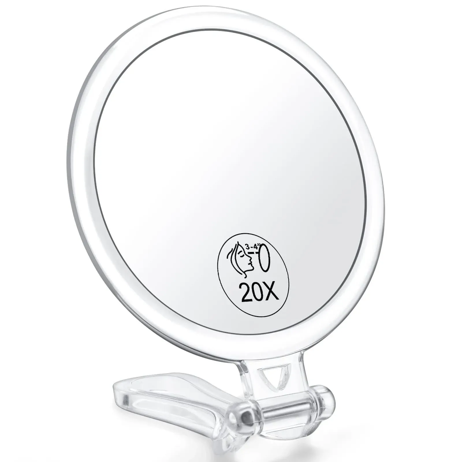 20x Magnifying Mirror Travel Handheld Mirror - 2-Sided with 1X 20X Magnificat...