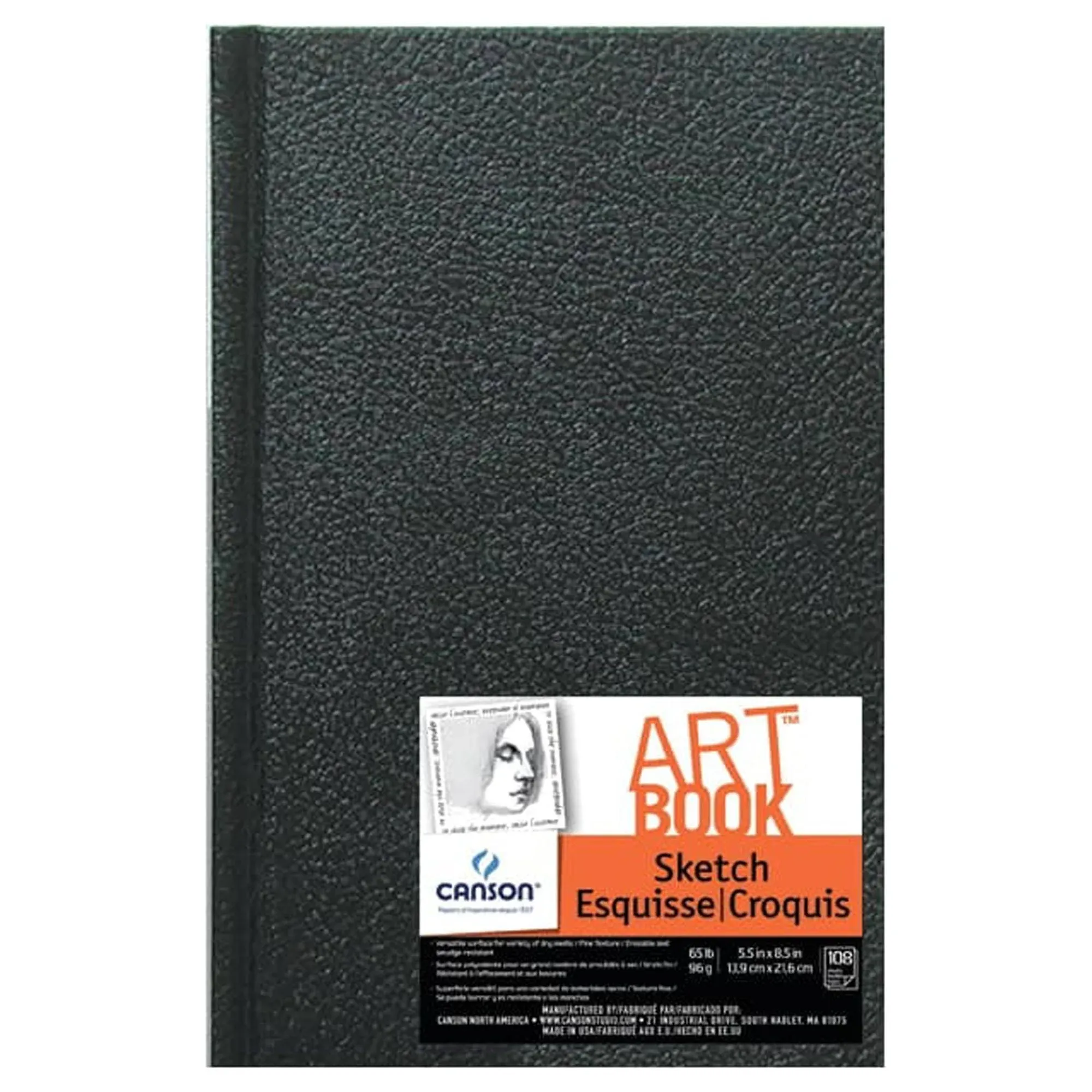 Canson Artist Series Sketch Book Paper Pad, for Pencil and Charcoal, Acid Free, Hardbound, 65 Pound, 8.5 x 11 Inch, 108 Sheets