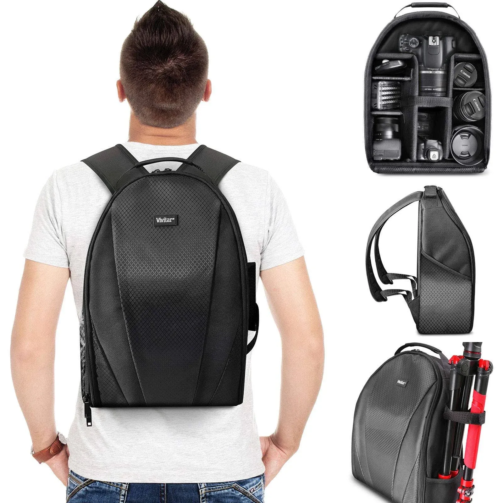 Vivitar SLR Waterproof Camera Laptop Backpack Rucksack Shoulder Bag Multipurpose