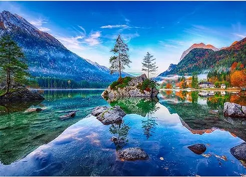 Jigsaw Puzzles 1000 Pieces for Adults, Hintersee Lake Nature Landscape Puzzles