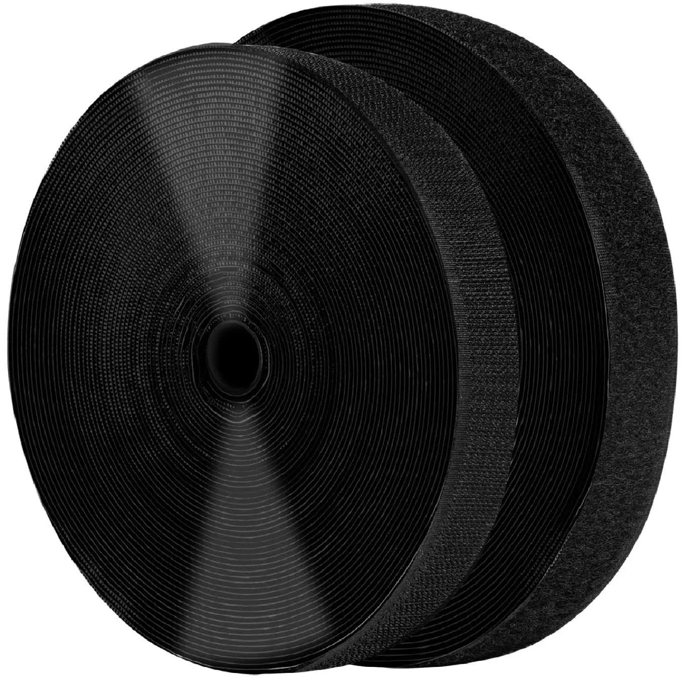 3/4 Inch x 82 Feet Black Hook Loop Strips with Adhesive Heavy Duty, Multi-Purpose Hook and Loop Tape, Double Sided Hook Loop Rolls, Picture Hanging Strips, TV Accessories, TV Wall Adhesive Tape