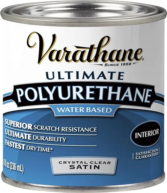 8 oz. Clear Satin Water-Based Interior Polyurethane