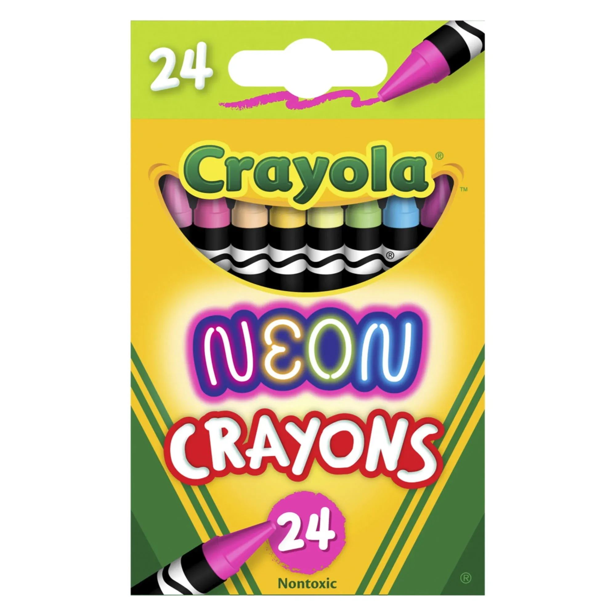 Crayola Crayons, Neon - 24 crayons