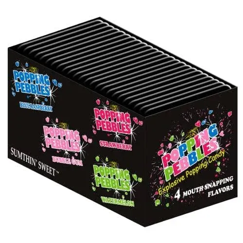 Popping Pebbles Explosive Popping Candy | By Blue Clover Foods | Four Flavor