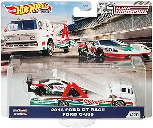 Hot Wheels Team Transport 2016 Ford GT Race & Ford C-800 #20