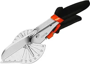 GARTOL Miter Shears, Multifunctional Trunking Shears for Angular Cutting of Moulding and Trim, Adjustable at 45 to 135 Degree, Hand Tools for