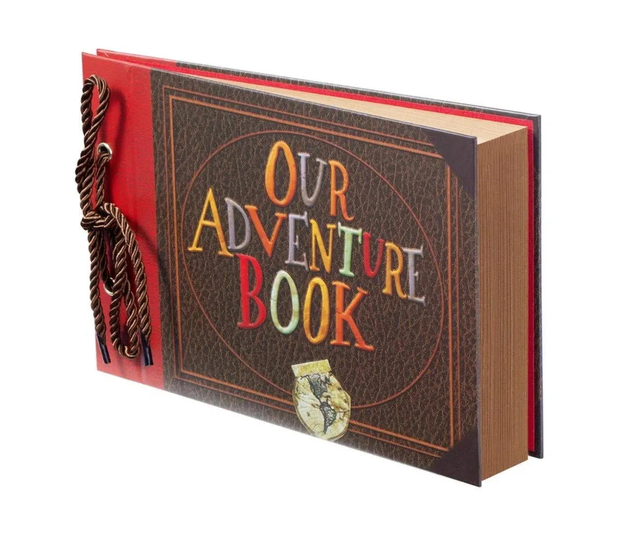 Scrapbook Photo Album,Our Adventure Book Scrapbook Embossed Words Hard Cover Movie Up Travel Scrapbook for Anniversary