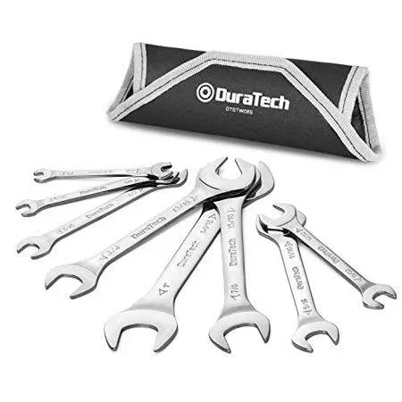 Duratech Ultra Thin Open End Wrench Set Metric 8 Piece Set 5.5 7 8 9 10 1 No.222