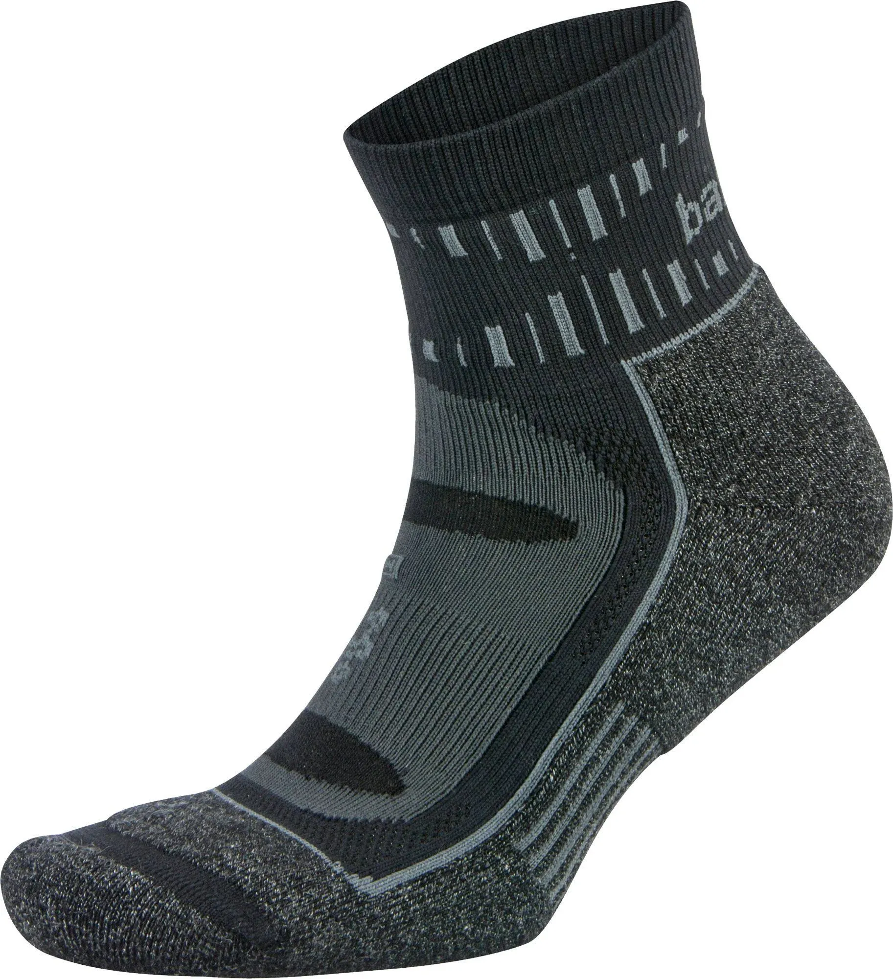 Balega Blister Resist Quarter Socks, S / Grey/Black