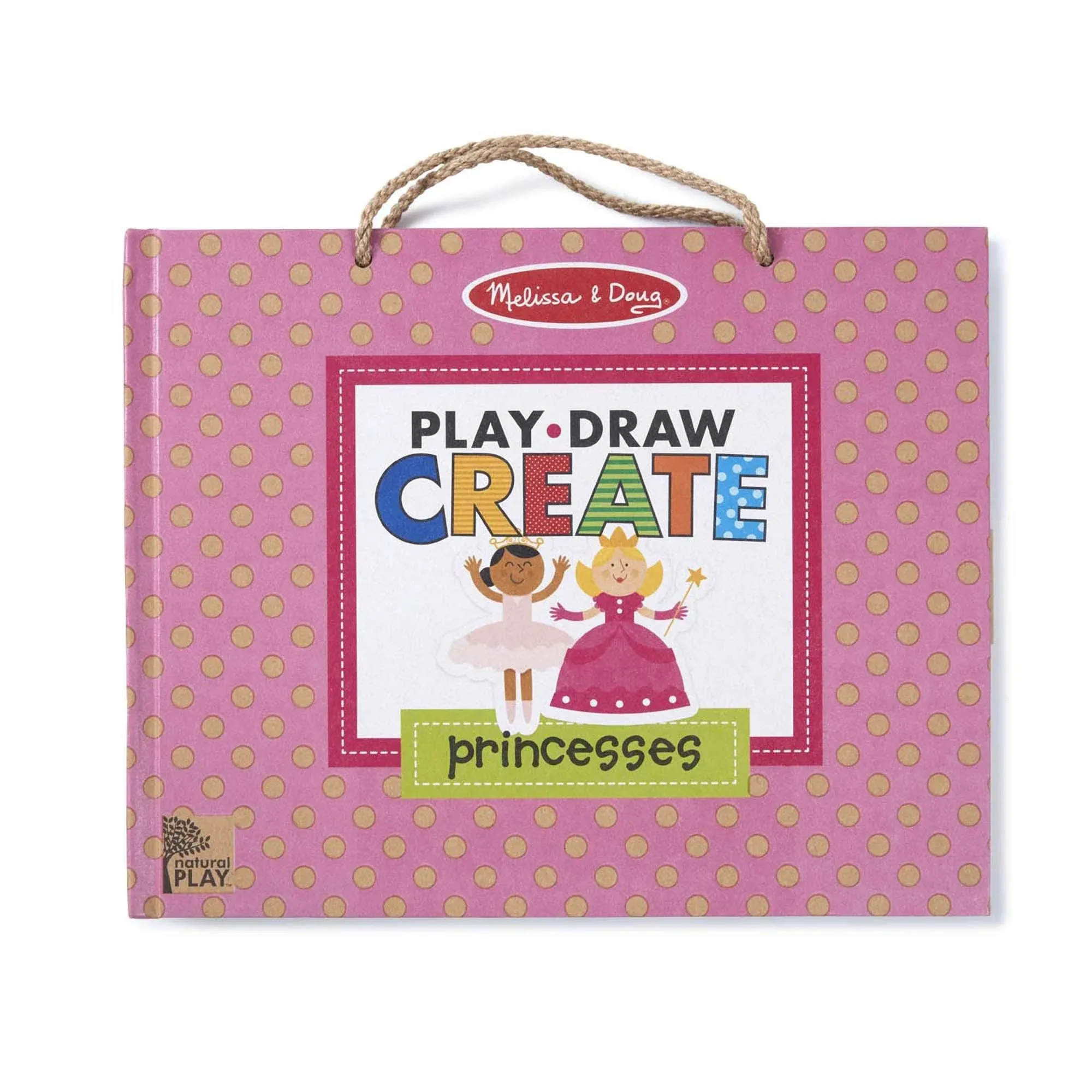 Melissa & Doug LCI31322 Natural Play Draw Create Reusable Drawing & Magnet Kit Princesses - Multi Color