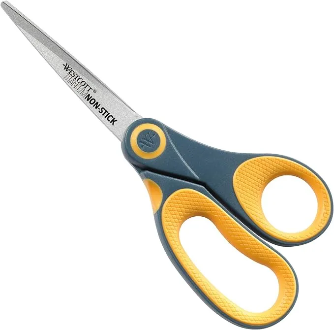 Westcott 8-Inch Straight Titanium Bonded Non-Stick Scissor E-33681 00 Multi-coloured