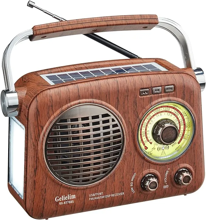 Gelielim Radio Portable Am Fm Shortwave,vintage Radio Bluetooth Speaker with Crystal Clear Sound