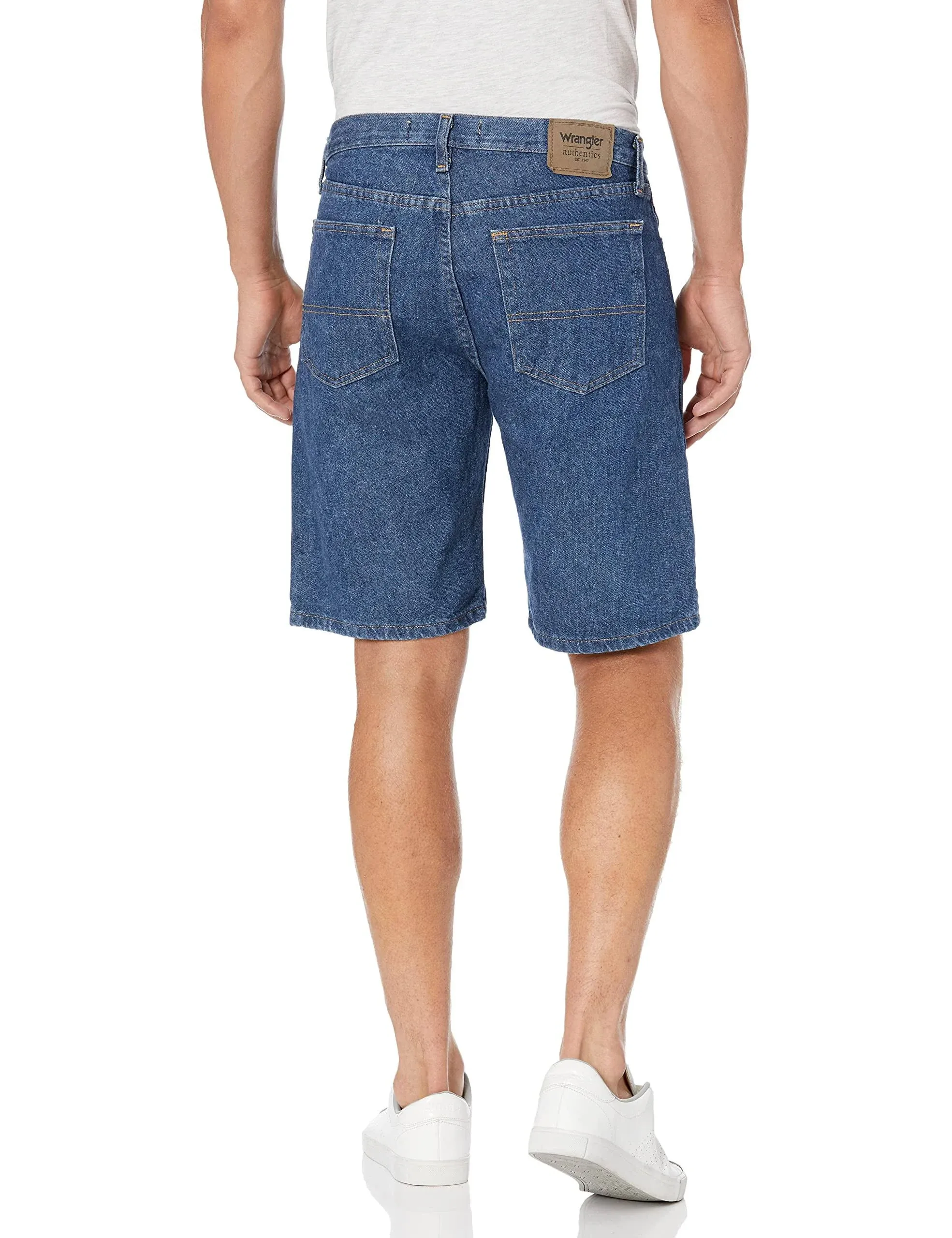 Authentics Relaxed Jean Short:Stonewash Dark:40 | Men's SHORTS | Wrangler®