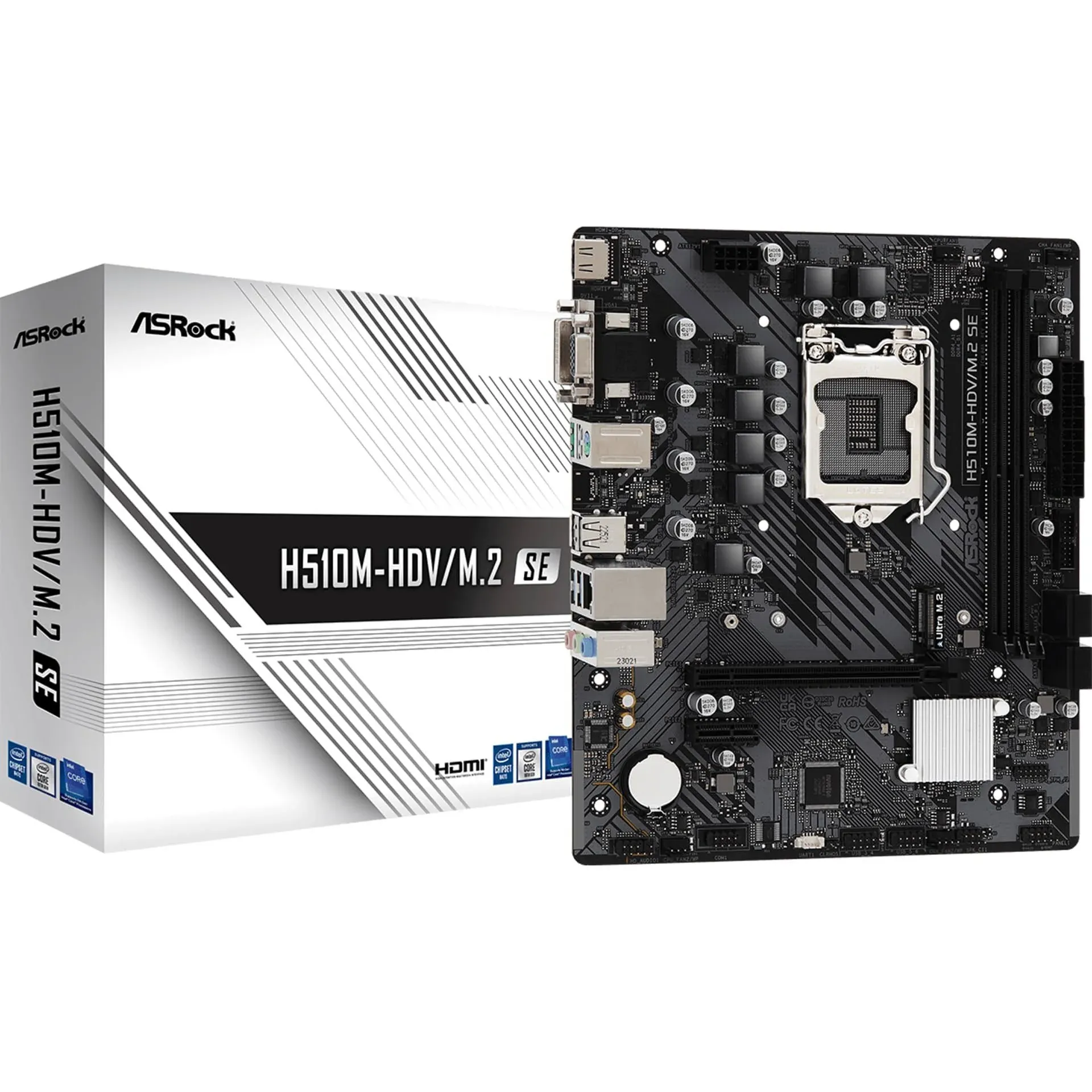 Asrock H510M-HDV/M.2 SE Motherboard Black