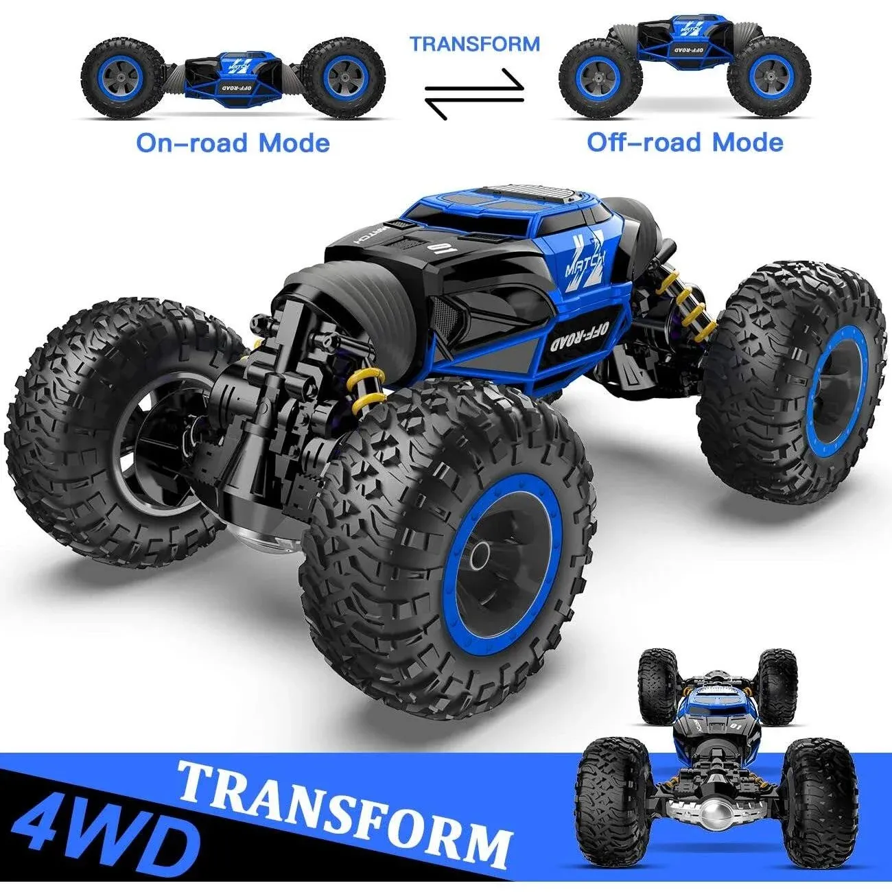 TD141 RC Cars - 1:14 Scale Remote Control Car, 4WD Transform 15 KMH All Terrains