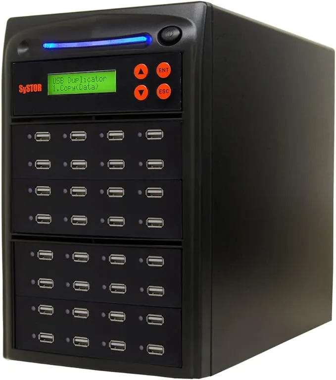 1 to 31 USB Duplicator & Sanitizer 2GB/Min - Standalone Multiple Flash Memory Copier & Storage Drive Eraser, Copy Speeds Up to 33MB/Sec (SYS-USBD-31)