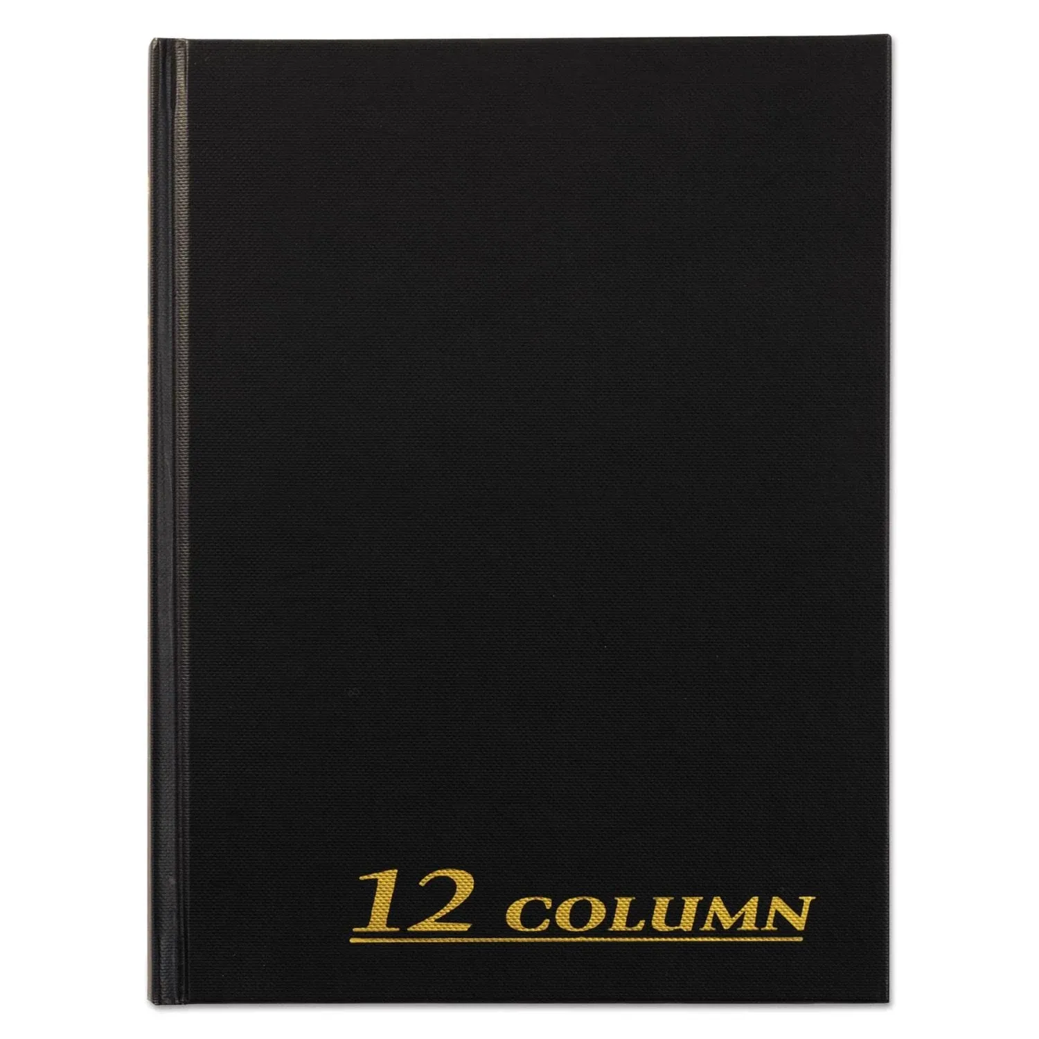 Adams Account Book, 12-Column, 7&#034; x 9.25&#034;, Black, 80 Pages Ledger, ARB8012M