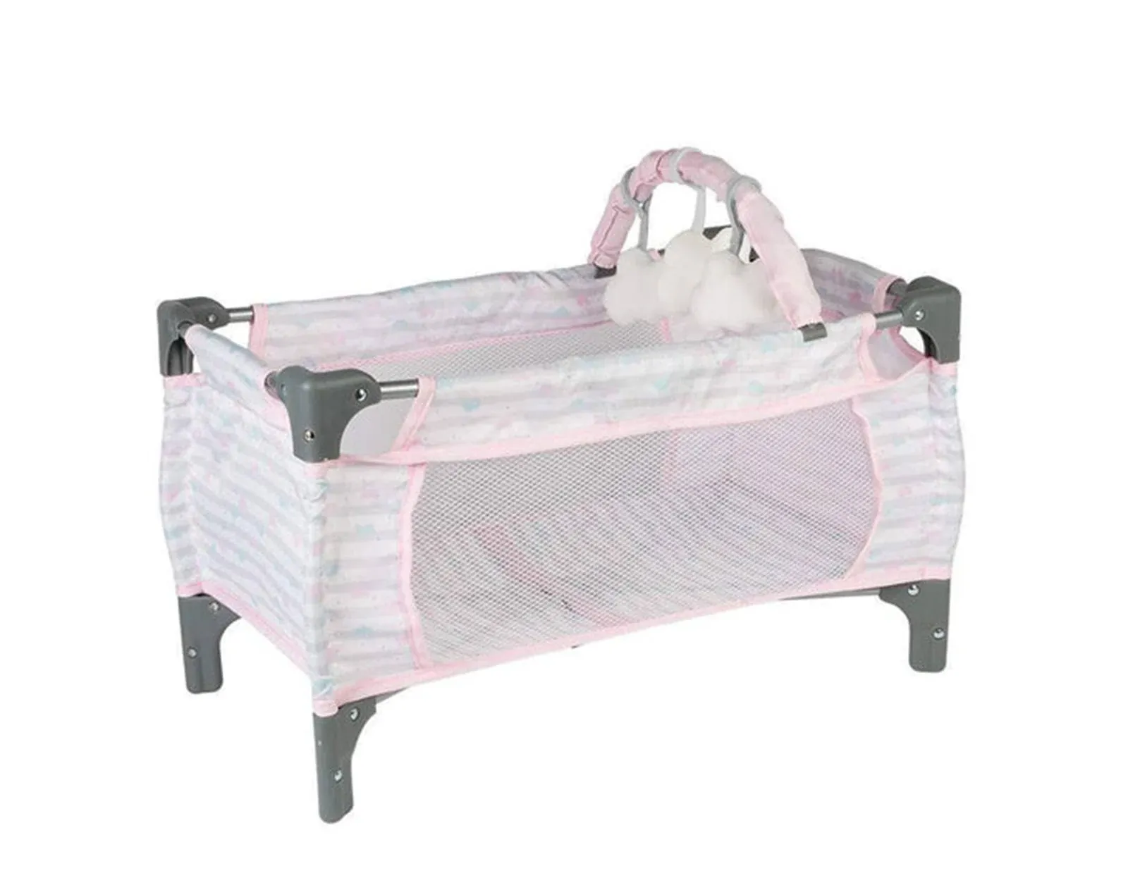 Adora Baby Doll Crib Pink Deluxe Pack N Play 7-Piece Set Fits Dolls Up to 20 ...