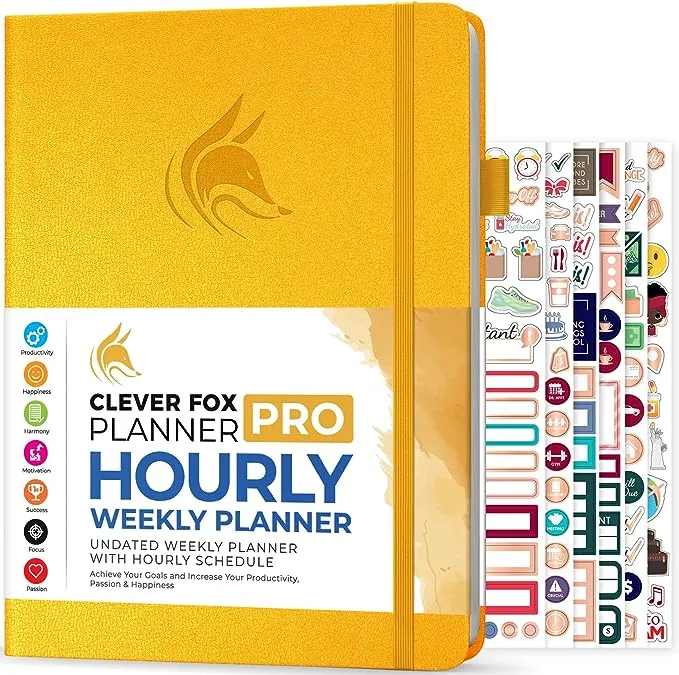 Clever Fox Planner Pro Schedule Undated Weekly & Monthly Life Planner