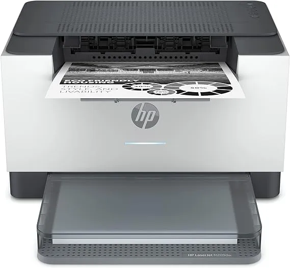 HP LaserJet M209dw Wireless Monochrome Printer with built-in Ethernet & fast 2-sided printing, Instant Ink ready (6GW62F) Gray