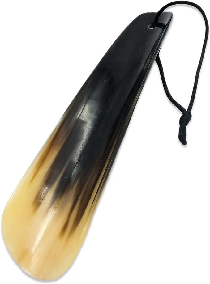 Lucky Franc's Bull Shoehorn Made with Real Ox Horn. 7.25" X 2" Handmade