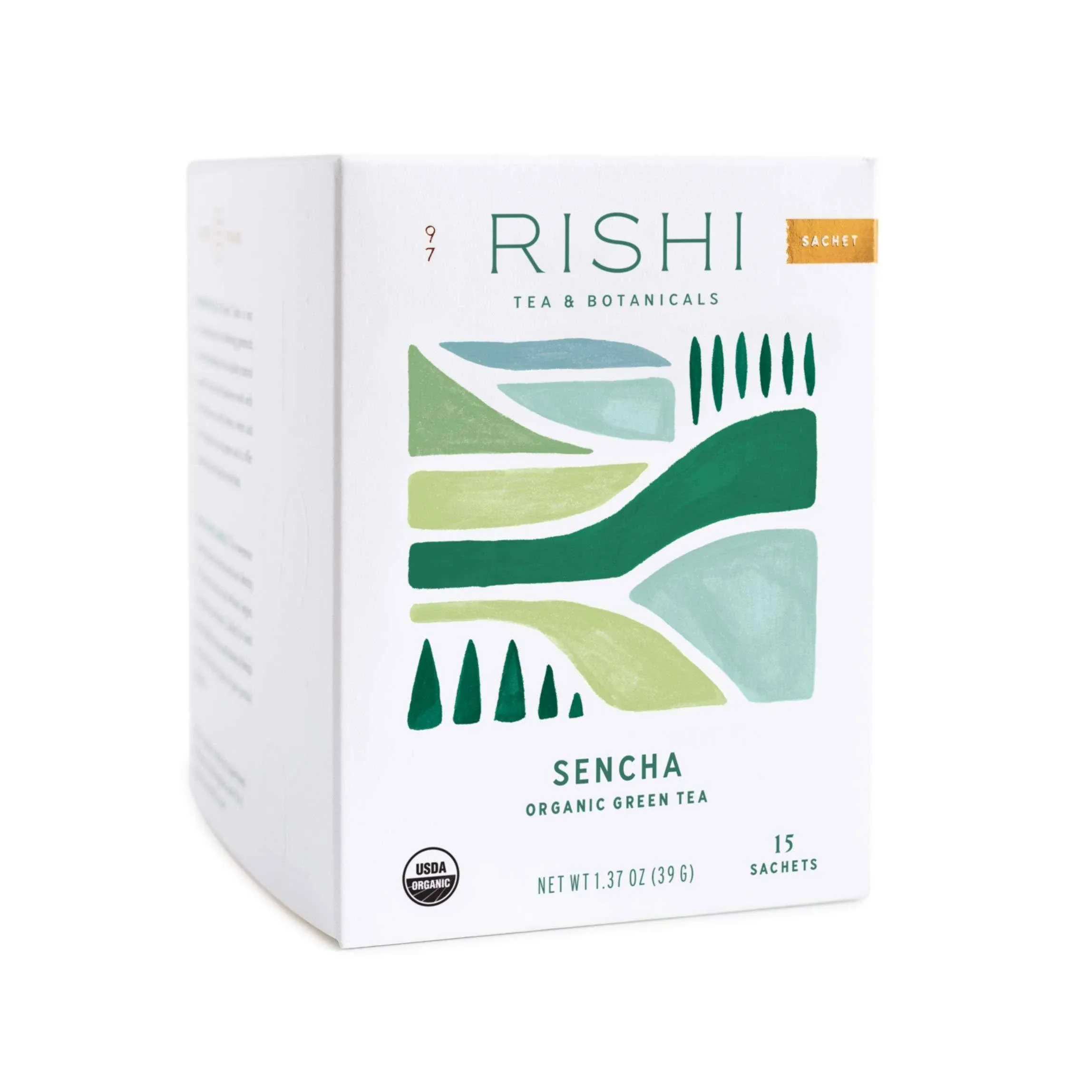 Rishi Tea Sencha Green Tea | USDA Organic Direct Trade Sachet Tea Bags, Certifie