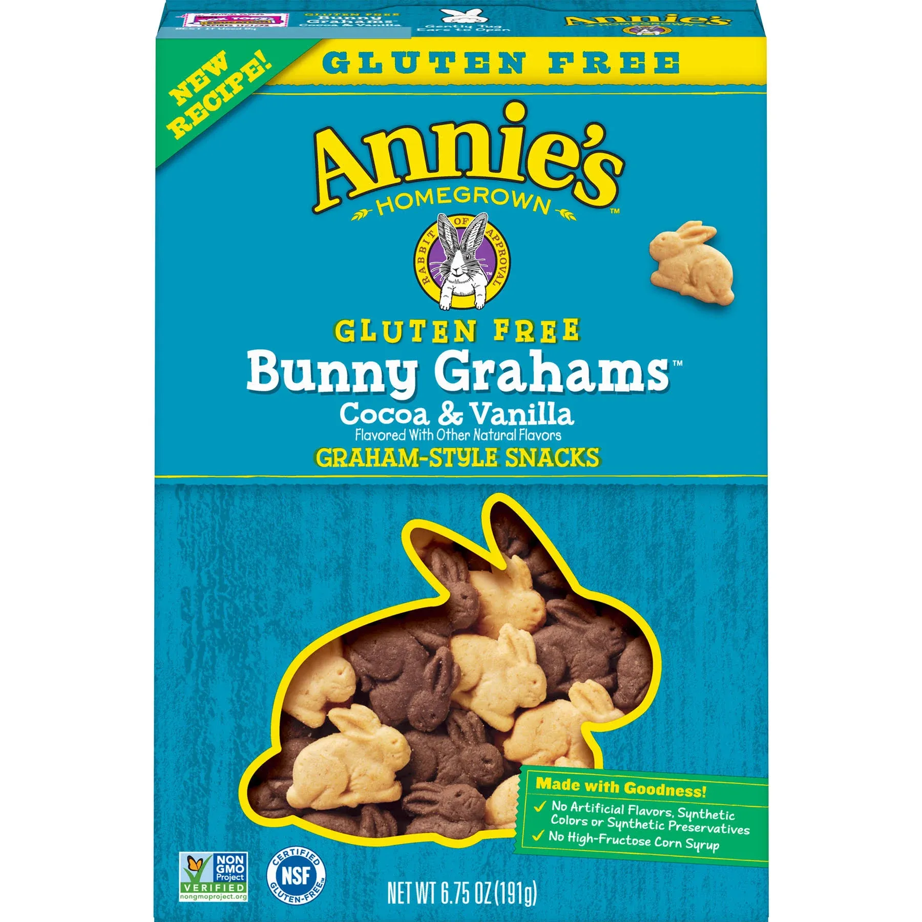 Annie's Bunny Grahams, Gluten Free, Cocoa & Vanilla - 6.75 oz