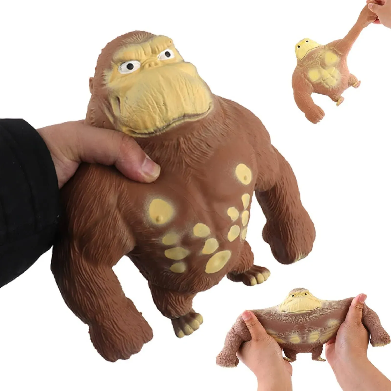 Stretchy Glue-Sand Filled Rubber Gorilla, Latex Gorilla Soft Decompression Doll 