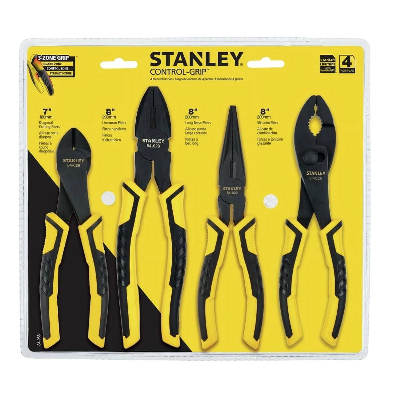 Stanley 4-Piece Pliers Set