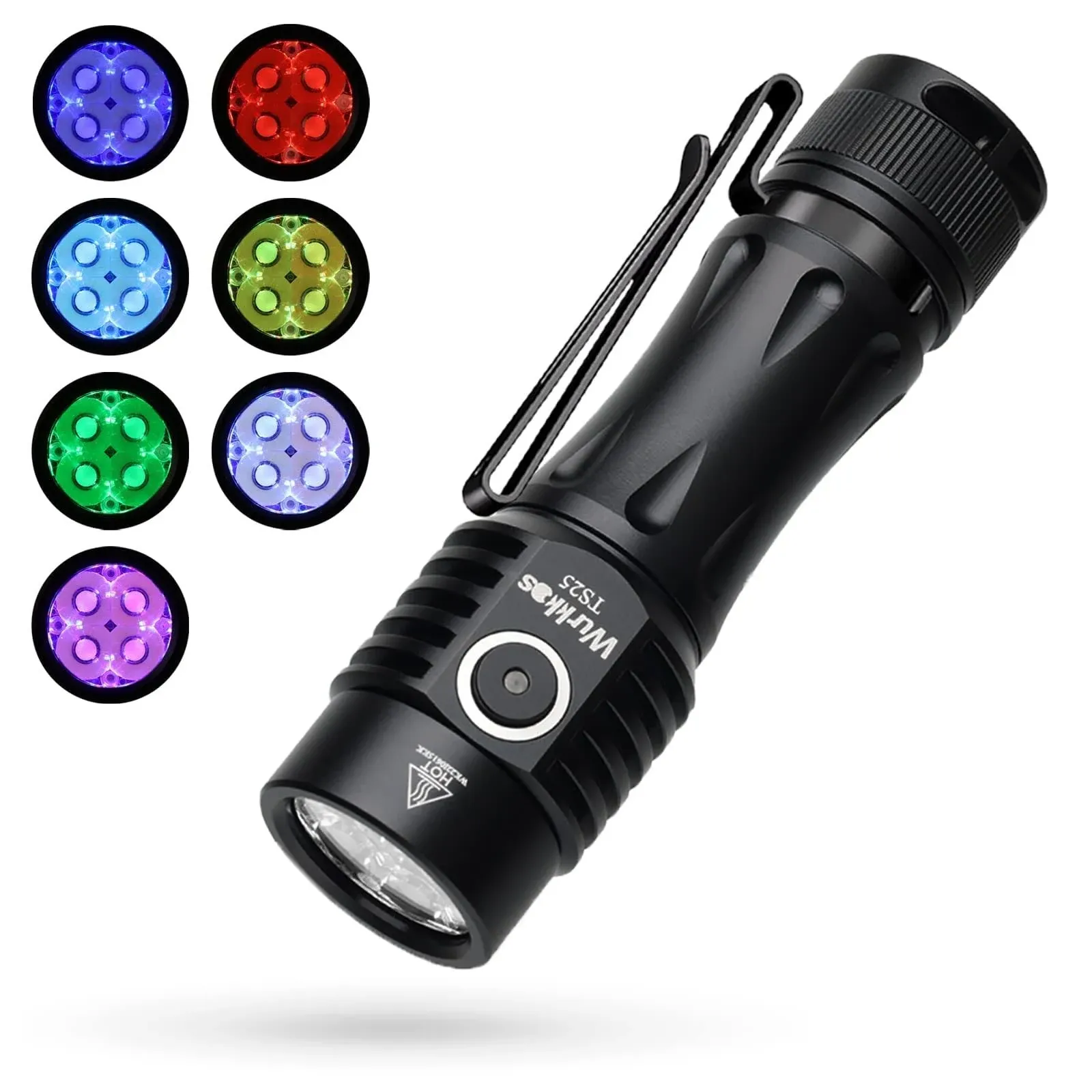 Wurkkos TS25 EDC Rechargeable Flashlight 4000Lm LED Flashlight High Lumens RGB ...