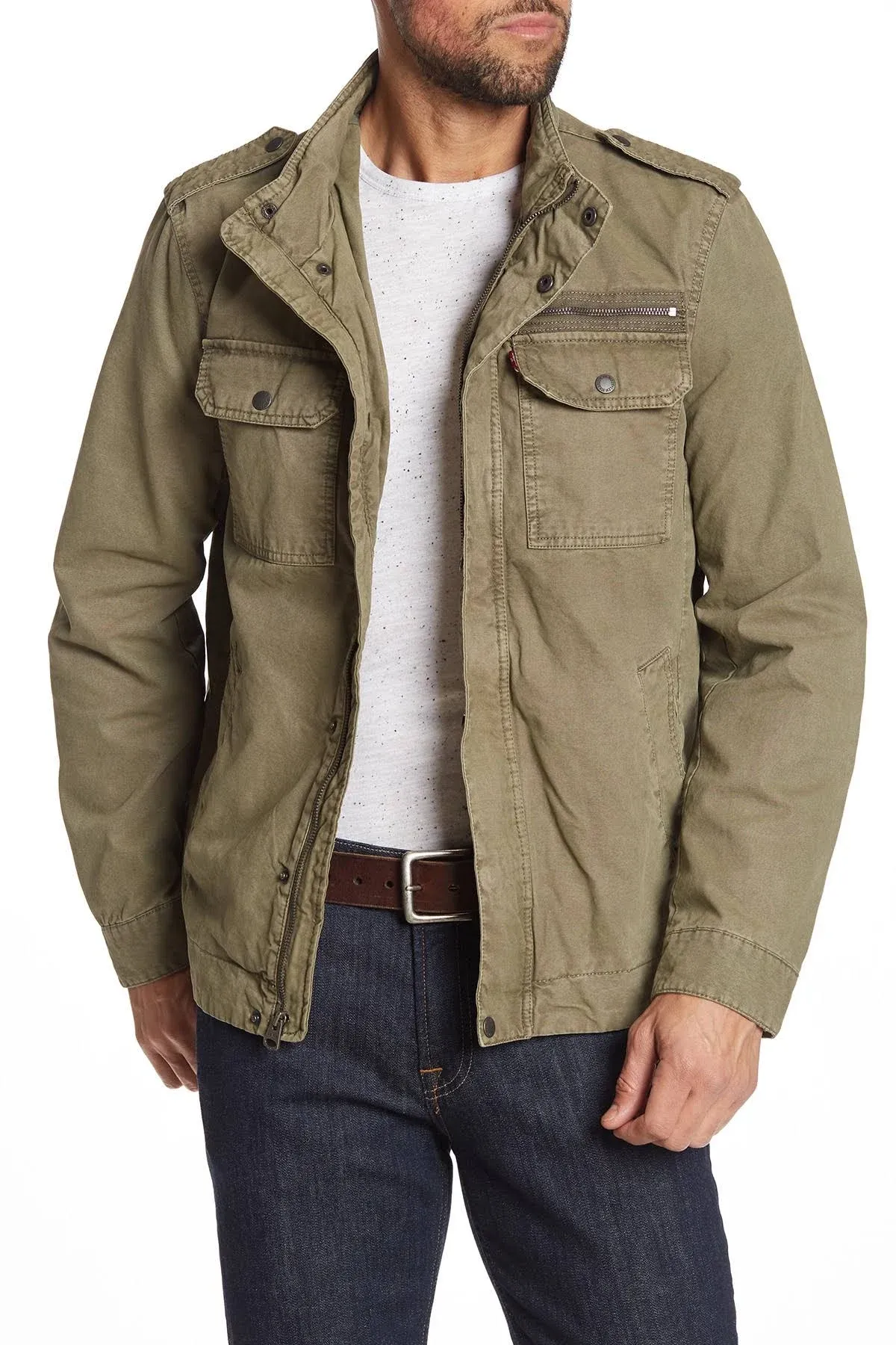 Levi's Men's Washed Cotton Military Jacket