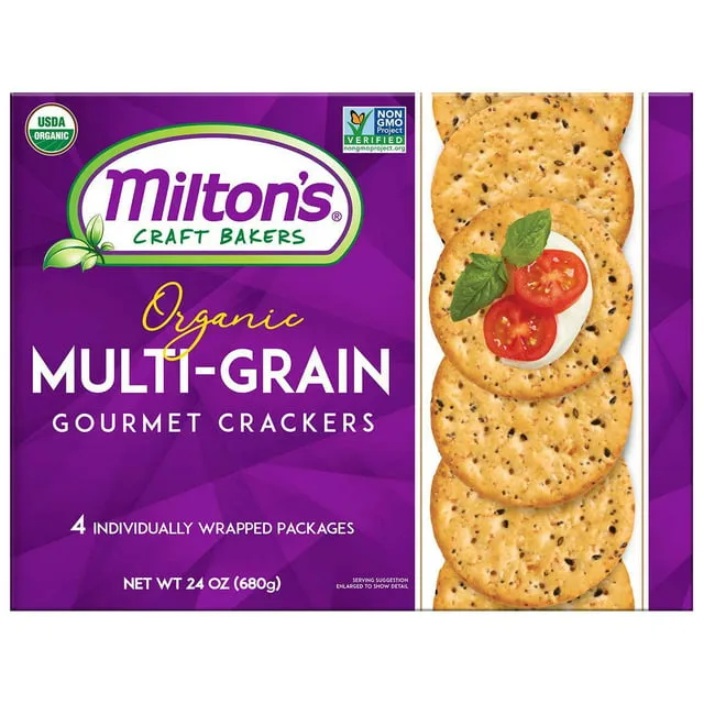 Miltons Craft Bakers Original Multi-Grain Gourmet Baked Crackers 680g (4 Individually Wrapped Packages)