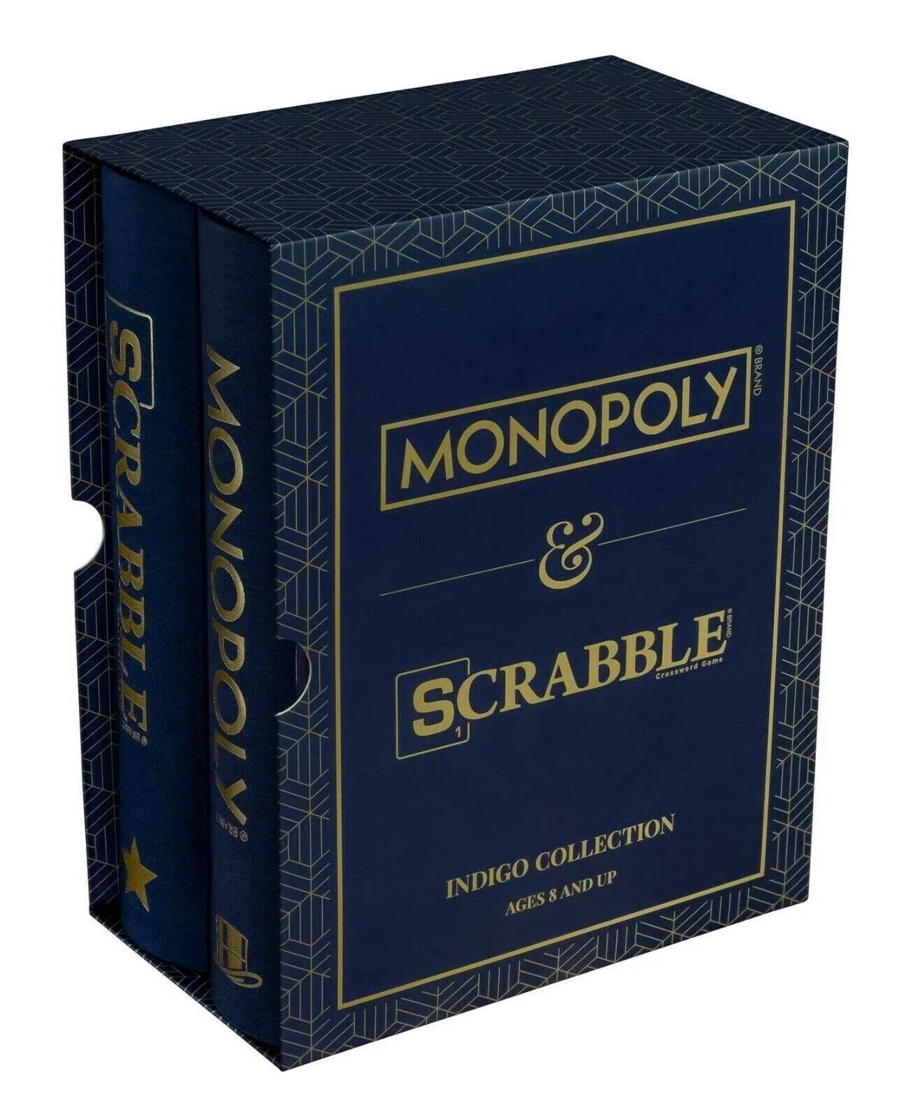 WS Game Company Indigo Collection 2-Pack: Monopoly & Scrabble