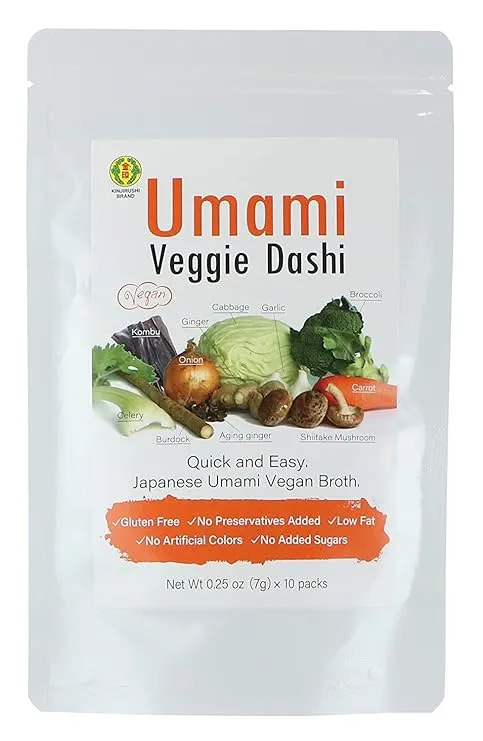 Kinjirushi Umami Veggie Broth Soup Packet Dashi Stock 2.47oz