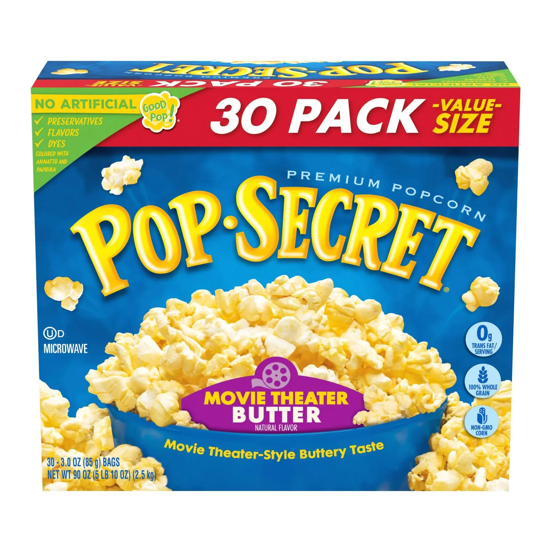 Pop Secret Microwave Popcorn Movie Theater Butter