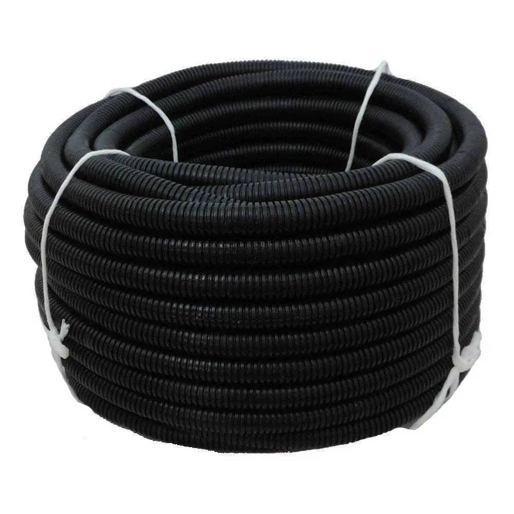 (1 1/2" Dia. x 100 ft, Black) HydroMaxx® Flexible Polyethylene LDPE Non-Split Corrugated Wire Loom Tubing