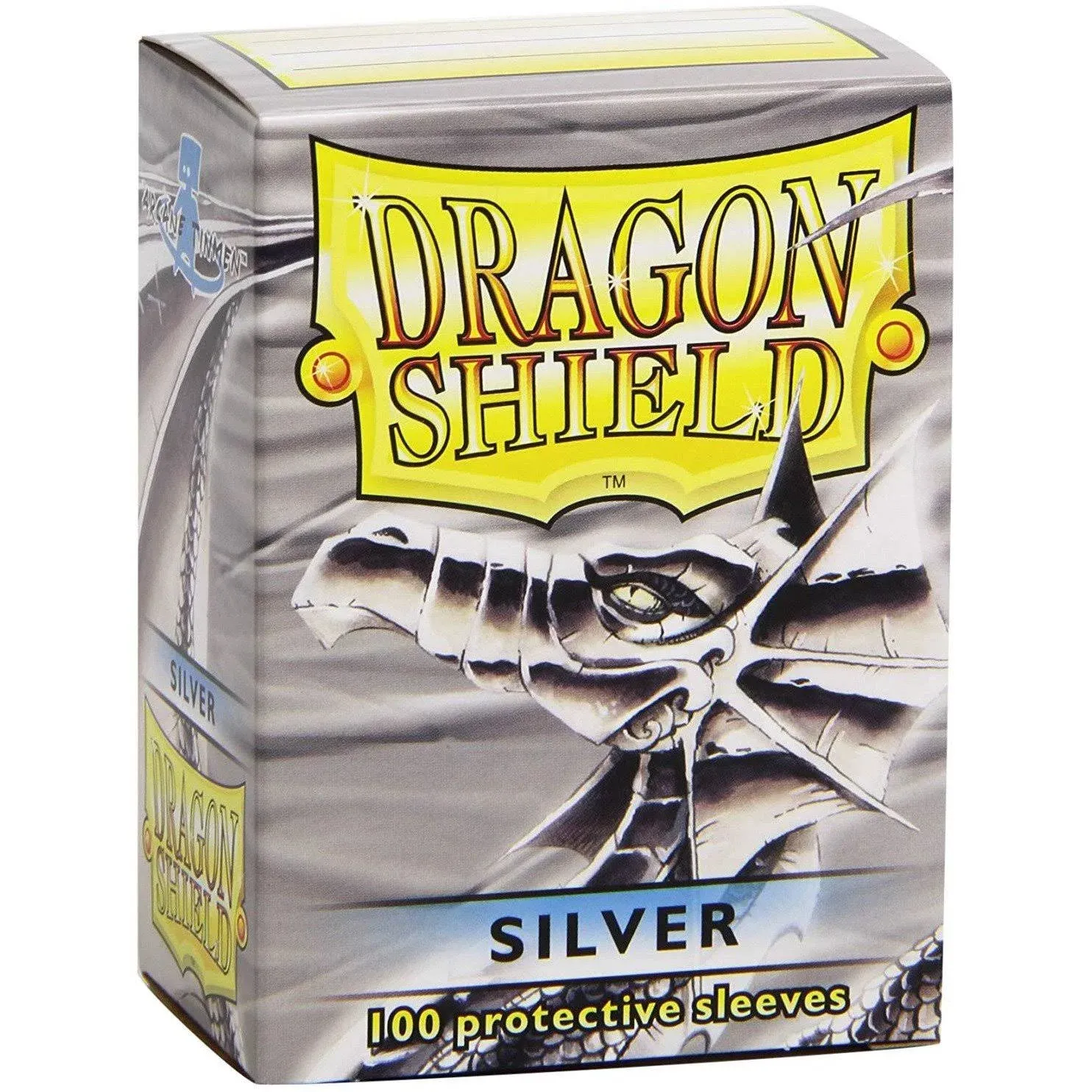 NEW 100 DRAGON SHIELD CLASSIC Standard Size SILVER Card Sleeves Deck Protector