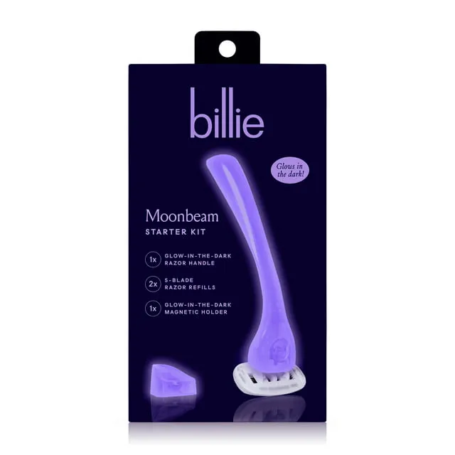 Billie Women’s Razor Kit - 1 Handle + 2 x 5-Blade Refills + Magnetic Holder - Moonbeam