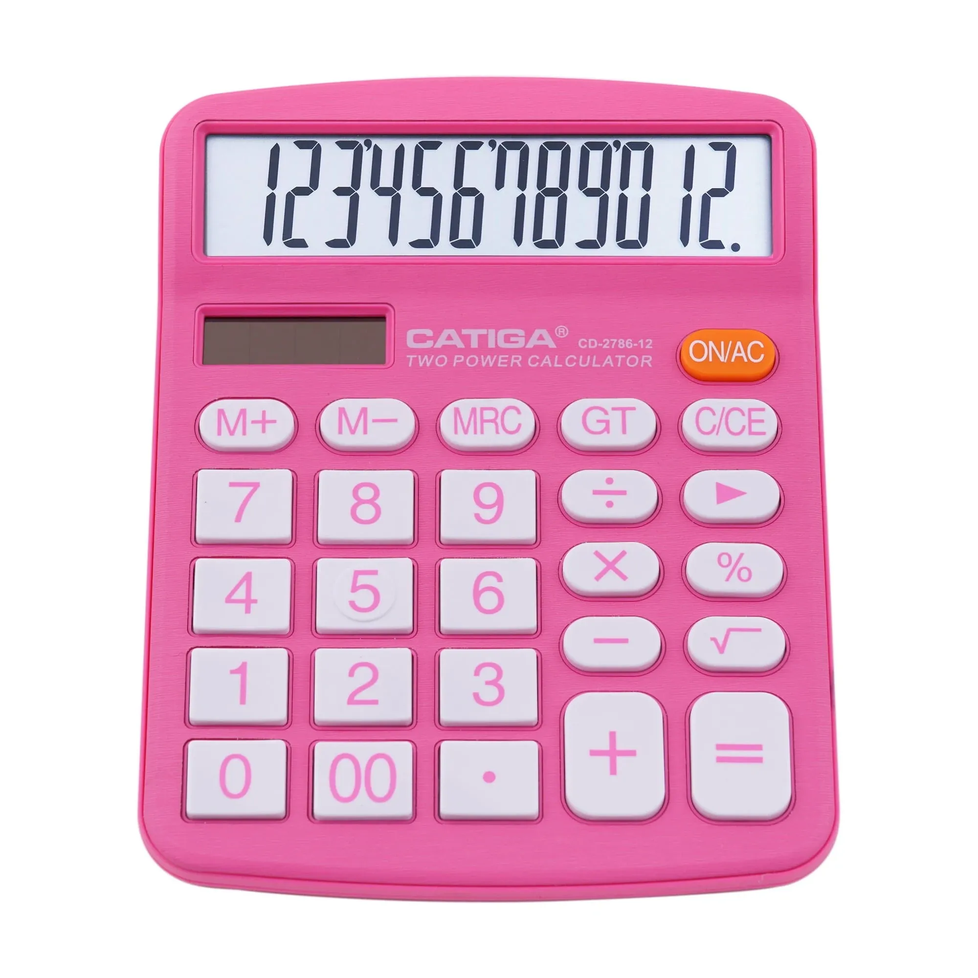 Desktop Calculator 12 Digit with Large LCD Display and Sensitive Button, Solar and Battery Dual Power, Standard Function for Office, Home, School, CD