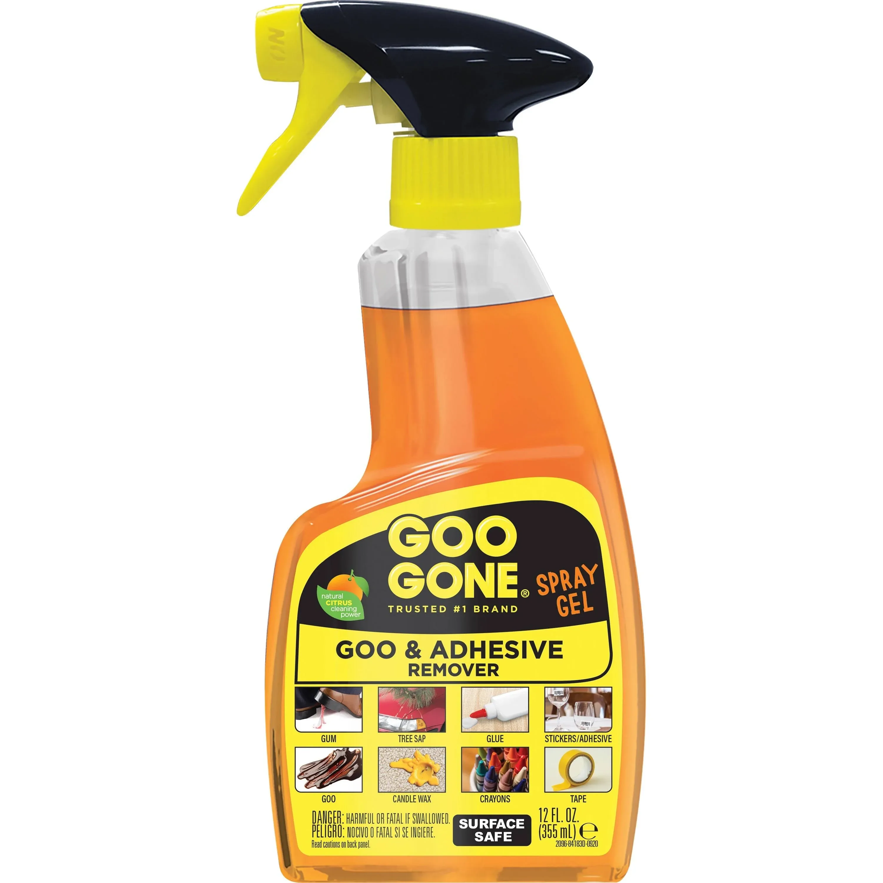 Goo Gone Adhesive Remover Spray Gel - 2 Pack and Sticker Lifter - Removes Chewing Gum Grease Tar Stickers Labels Tape Residue Oil Blood Lipstick Mascara