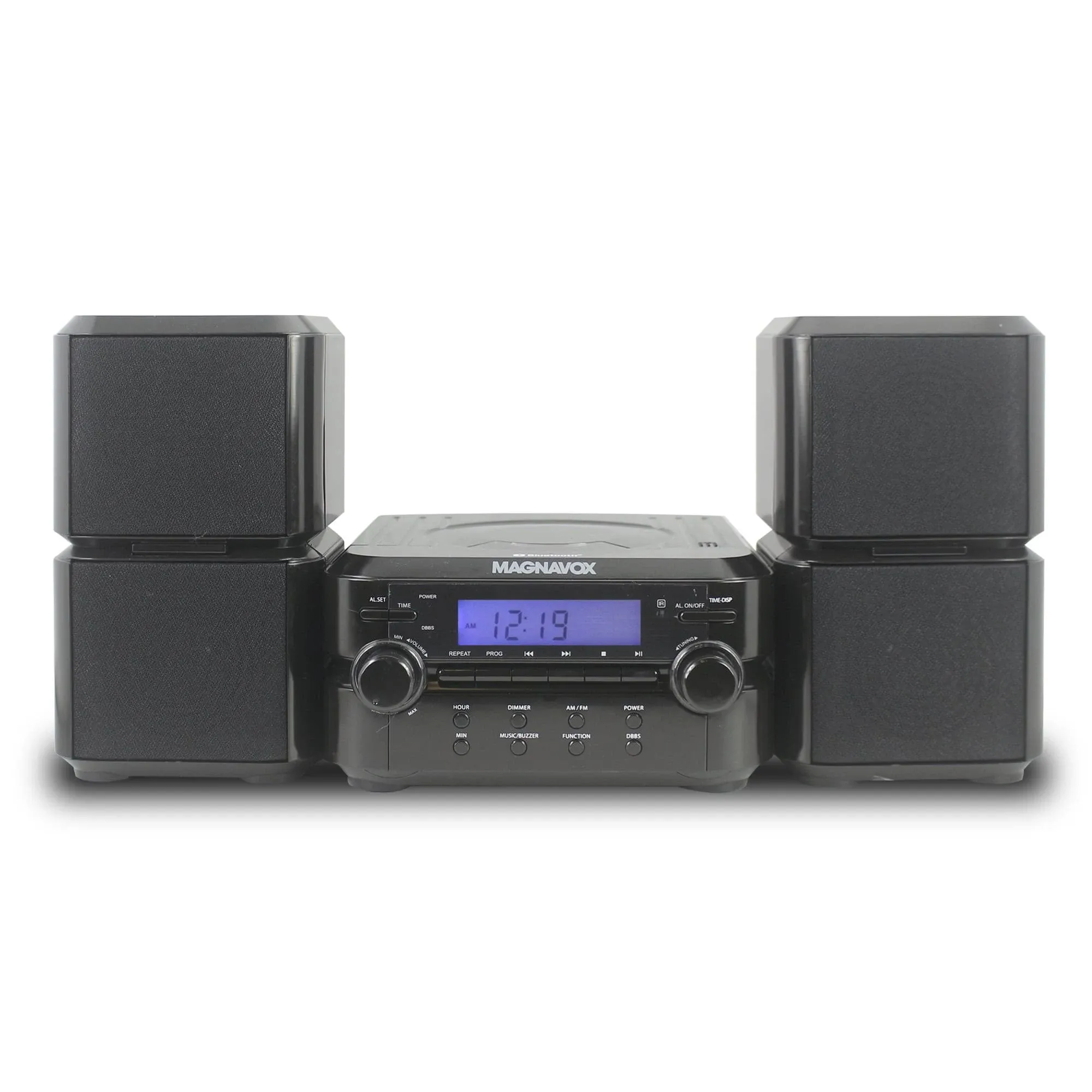 Home Stereo System with Bluetooth CD FM Radio Remote Shelf Audio Bookshelf Black