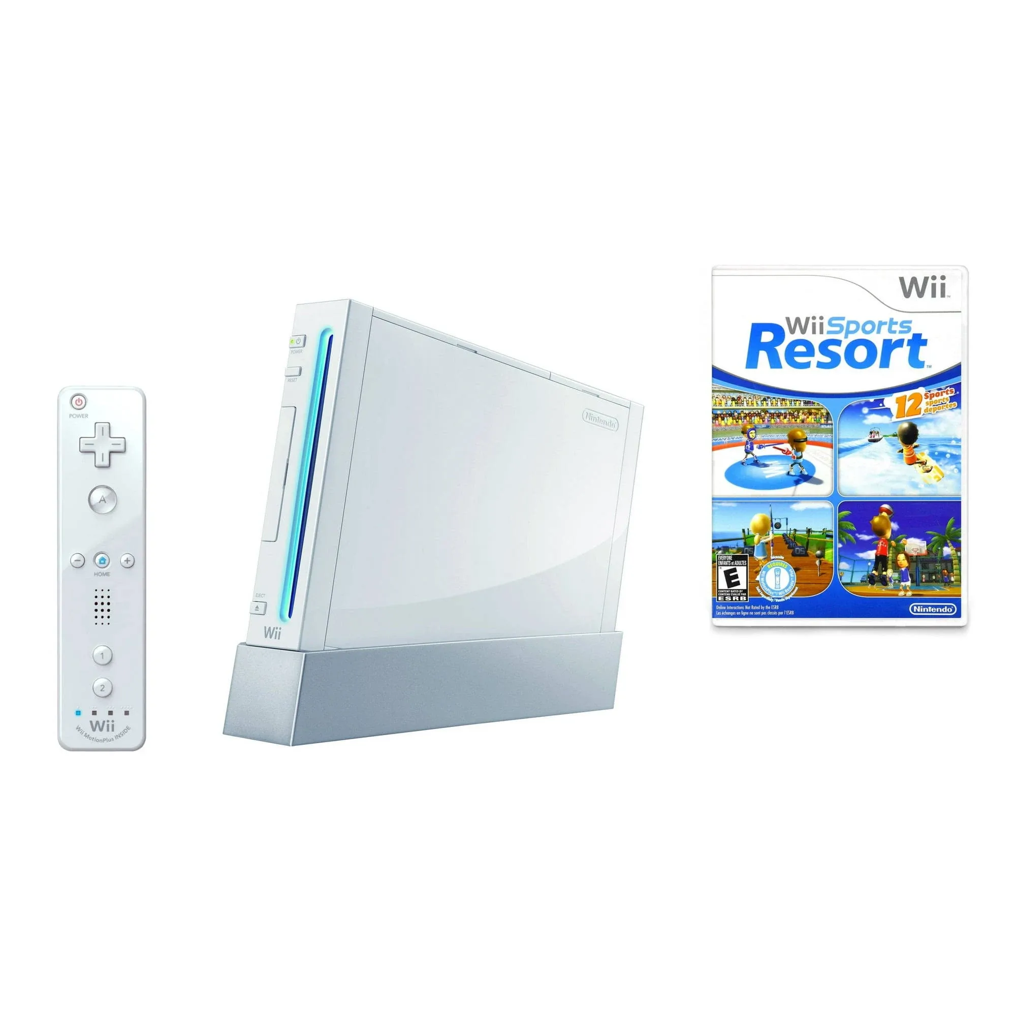 Nintendo Wii Console with Bonus Wii Sports Resort & Wii MotionPlus - White