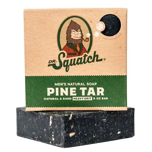 Dr. Squatch All Natural Bar Soap for Men with Heavy Grit, Pine Tar