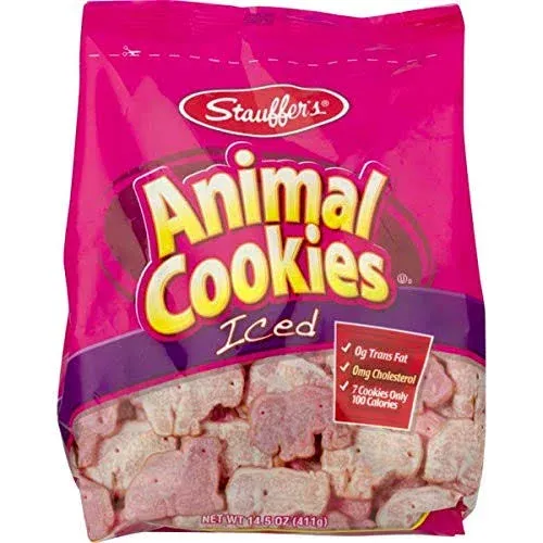 Stauffer's Original, Iced or Chocolate Animal Cookies (Iced, 4 Bags)