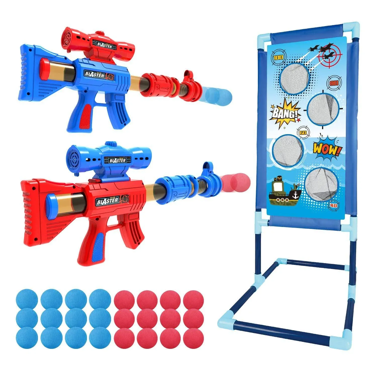 YEEBAY Shooting Game Toy for Age 6, 7, 8,9,10+ Years Old Kids, Boys - 2pk Foam ...