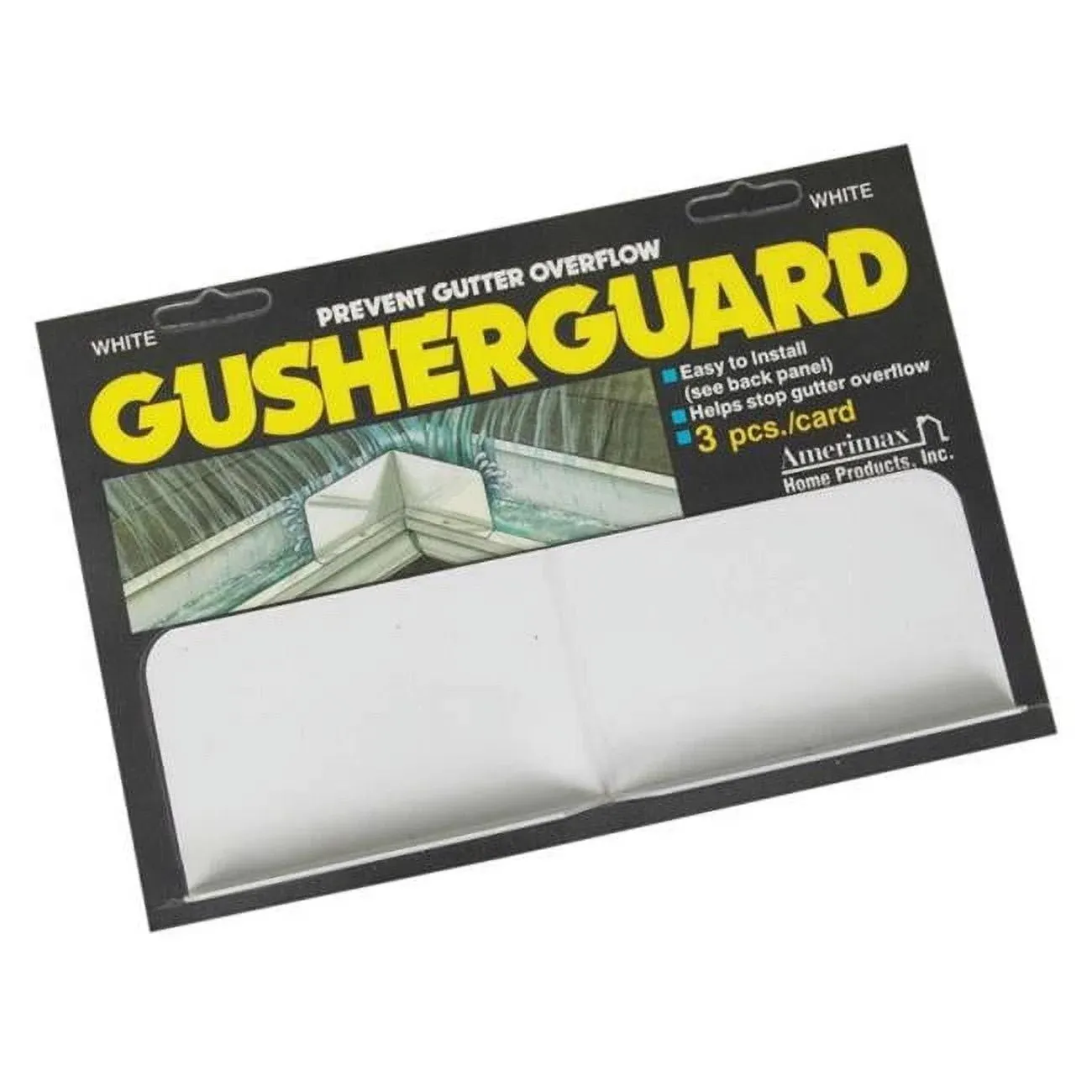 Amerimax 25074 Gusher Guard, Aluminum, White, Pack-3